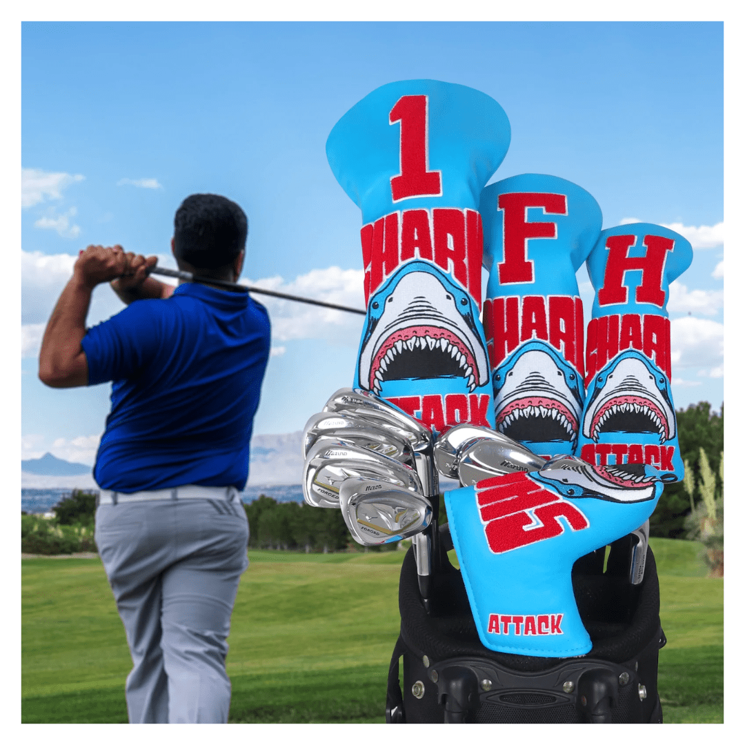 BLUE SHARKS WOOD PUTTER HEAD COVER SET - Funky HeadcoversBLUE SHARKS WOOD PUTTER HEAD COVER SETfunky-headcovers-store-build-klvj8Funky Headcovers6009833DRIVERBLUE SHARKS WOOD PUTTER HEAD COVER SET
