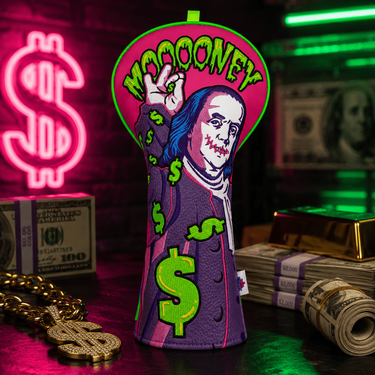 FRANKLIN MONEY DRIVER HEADCOVER - Funky HeadcoversFRANKLIN MONEY DRIVER HEADCOVERFunky HeadcoversFunky Headcovers6013228FRANKLIN MONEY DRIVER HEADCOVER