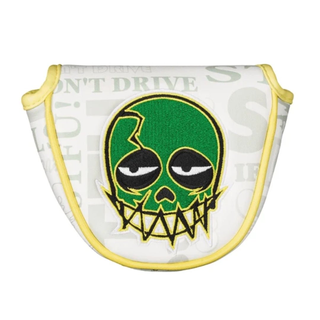 WHITE GREEN SKULL EMBROIDERED MALLET PUTTER HEADCOVER - Funky HeadcoversWHITE GREEN SKULL EMBROIDERED MALLET PUTTER HEADCOVERFunky HeadcoversFunky Headcovers6010939WHITE GREEN SKULL EMBROIDERED MALLET PUTTER HEADCOVER