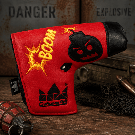 ANGRY BOMBS GOLF PUTTER BLADE HEAD COVER - Funky HeadcoversANGRY BOMBS GOLF PUTTER BLADE HEAD COVERFunky HeadcoversFunky Headcovers6008411ANGRY BOMBS GOLF PUTTER BLADE HEAD COVER