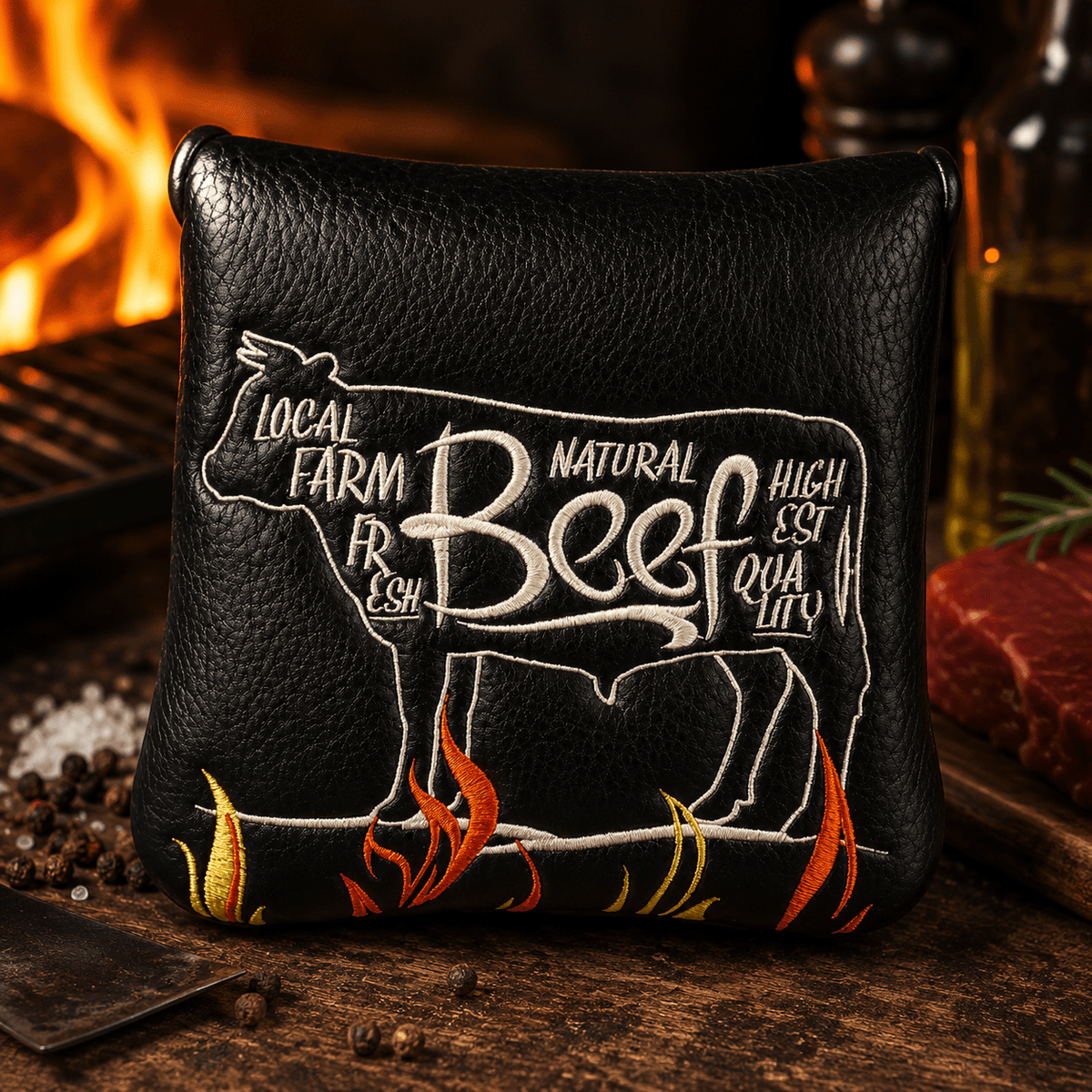 BLACK COW BEEF SQUARE PUTTER HEAD COVER - Funky HeadcoversBLACK COW BEEF SQUARE PUTTER HEAD COVERfunky-headcovers-store-build-klvj8Funky Headcovers8300092BLACK COW BEEF SQUARE PUTTER HEAD COVER