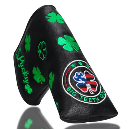 BLACK LEATHER FOUR-LEAF CLOVER BLADE PUTTER GOLF HEADCOVER - Funky HeadcoversBLACK LEATHER FOUR-LEAF CLOVER BLADE PUTTER GOLF HEADCOVERFunky HeadcoversFunky Headcovers6006277BLACK LEATHER FOUR-LEAF CLOVER BLADE PUTTER GOLF HEADCOVER