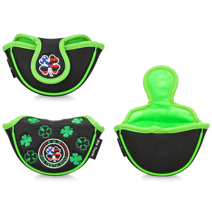 BLACK LEATHER FOUR-LEAF CLOVER PUTTER GOLF HEADCOVER - Funky HeadcoversBLACK LEATHER FOUR-LEAF CLOVER PUTTER GOLF HEADCOVERFunky HeadcoversFunky HeadcoversB6007559BLACK LEATHER FOUR-LEAF CLOVER PUTTER GOLF HEADCOVER