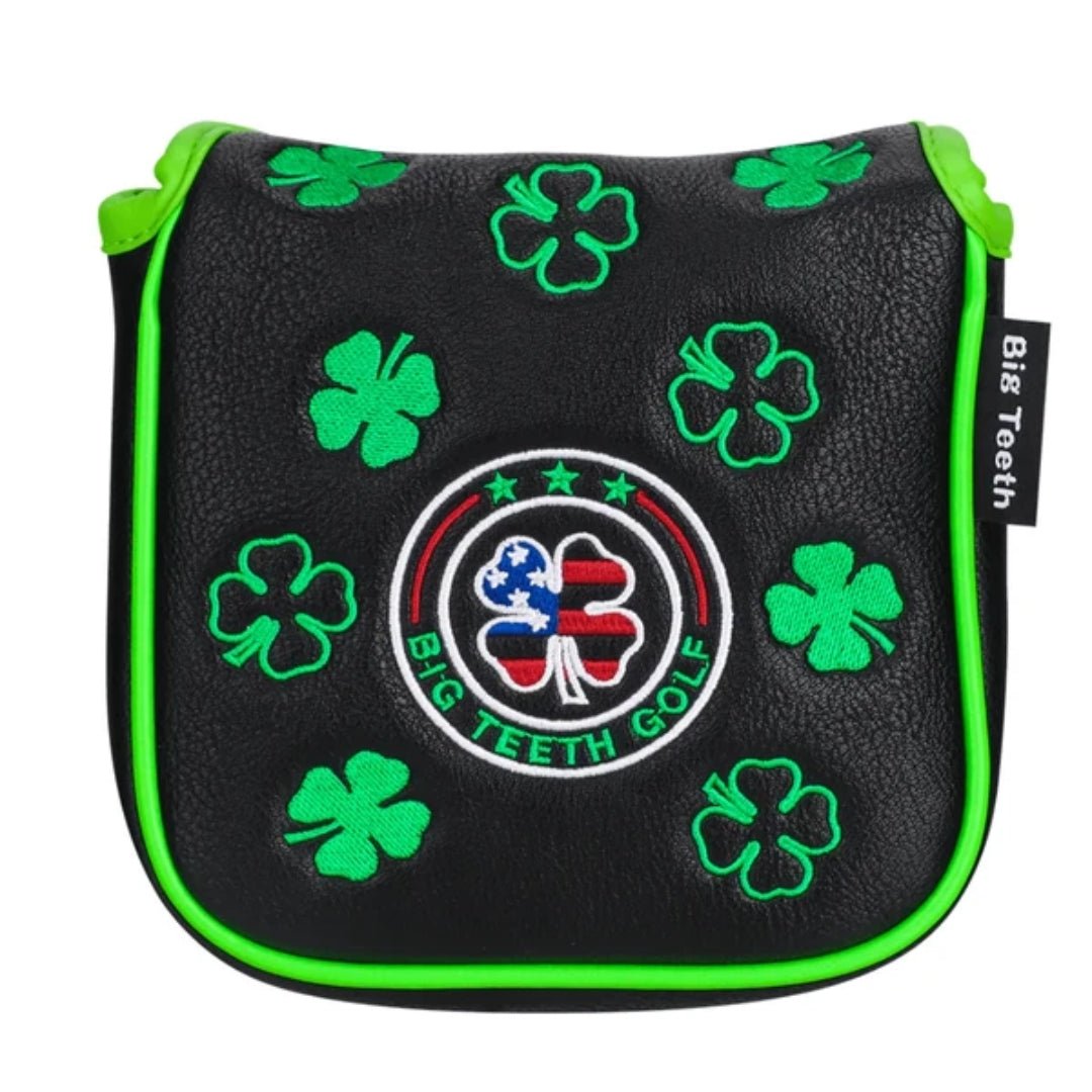 BLACK LEATHER FOUR-LEAF CLOVER SQUARE PUTTER GOLF HEADCOVER - Funky HeadcoversBLACK LEATHER FOUR-LEAF CLOVER SQUARE PUTTER GOLF HEADCOVERFunky HeadcoversFunky Headcovers6006340BLACK LEATHER FOUR-LEAF CLOVER SQUARE PUTTER GOLF HEADCOVER