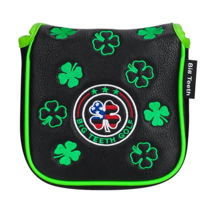 BLACK LEATHER FOUR-LEAF CLOVER SQUARE PUTTER GOLF HEADCOVER - Funky HeadcoversBLACK LEATHER FOUR-LEAF CLOVER SQUARE PUTTER GOLF HEADCOVERFunky HeadcoversFunky Headcovers6006340BLACK LEATHER FOUR-LEAF CLOVER SQUARE PUTTER GOLF HEADCOVER