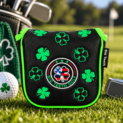 BLACK LEATHER FOUR-LEAF CLOVER SQUARE PUTTER GOLF HEADCOVER - Funky HeadcoversBLACK LEATHER FOUR-LEAF CLOVER SQUARE PUTTER GOLF HEADCOVERFunky HeadcoversFunky Headcovers6006340BLACK LEATHER FOUR-LEAF CLOVER SQUARE PUTTER GOLF HEADCOVER