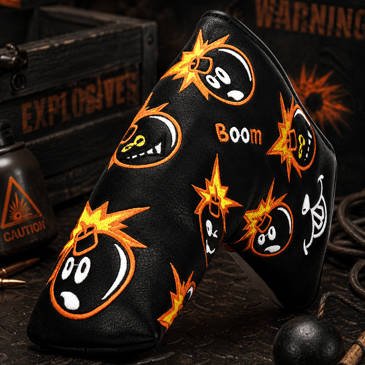 BLACK MINE MAGNETIC PUTTER HEAD COVER - Funky HeadcoversBLACK MINE MAGNETIC PUTTER HEAD COVERFunky HeadcoversFunky Headcovers6003444MALLETBLACK MINE MAGNETIC PUTTER HEAD COVER
