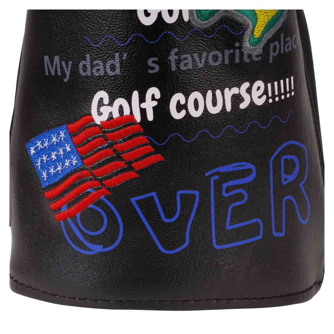 BLACK PU GOLF DAD HEAD COVER SET - Funky HeadcoversBLACK PU GOLF DAD HEAD COVER SETFunky HeadcoversFunky Headcovers6012415BLACK PU GOLF DAD HEAD COVER SET
