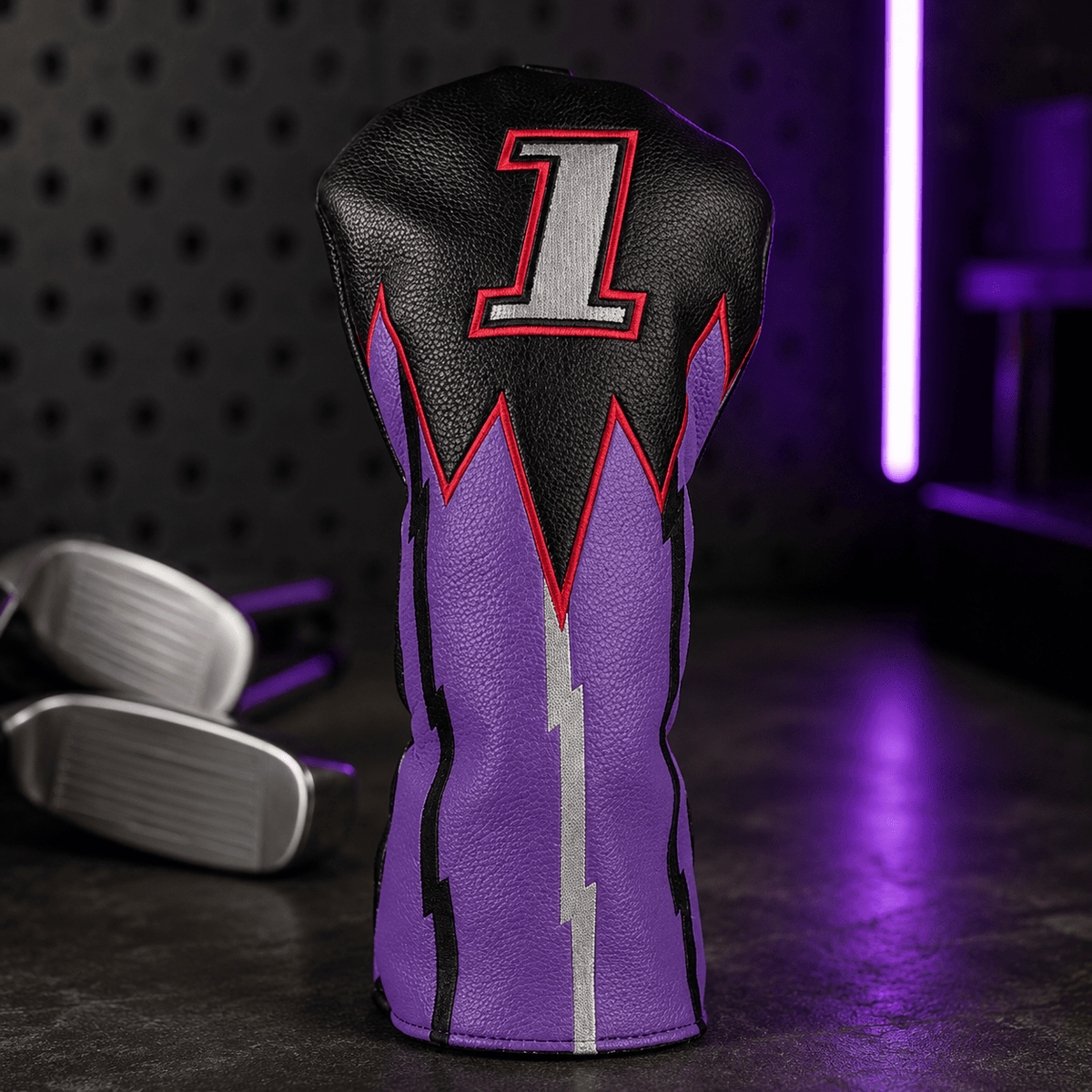 BLACK & PURPLE PU DRIVER HEAD COVER - Funky HeadcoversBLACK & PURPLE PU DRIVER HEAD COVERfunky-headcovers-store-build-klvj8Funky Headcovers8300268BLACK & PURPLE PU DRIVER HEAD COVER