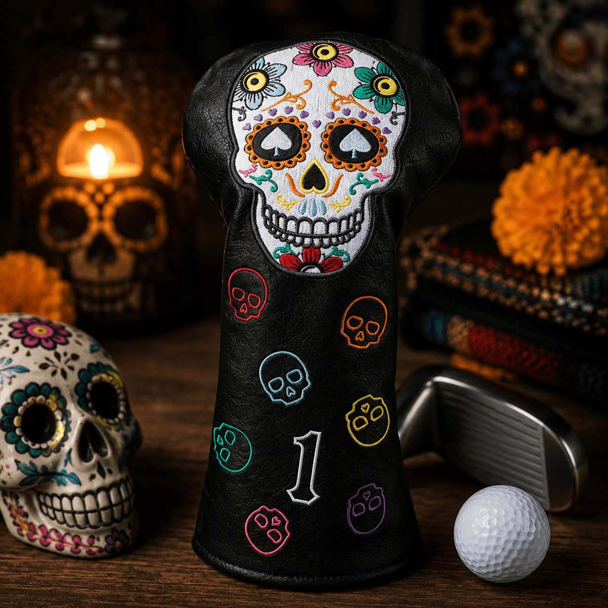 BLACK SKULL HEADCOVER DRIVER - Funky HeadcoversBLACK SKULL HEADCOVER DRIVERFunky HeadcoversFunky HeadcoversB6002284BLACK SKULL HEADCOVER DRIVER