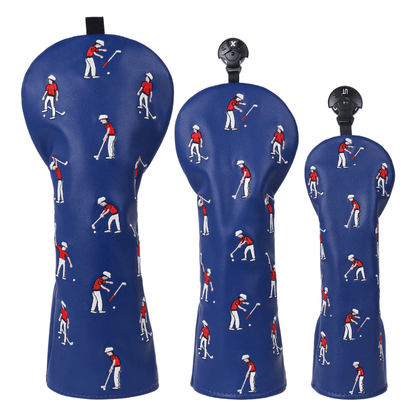 BLUE GOLFER DRIVER HEAD COVER SET - Funky HeadcoversBLUE GOLFER DRIVER HEAD COVER SETFunky HeadcoversFunky Headcovers6012078DRIVERBLUE GOLFER DRIVER HEAD COVER SET