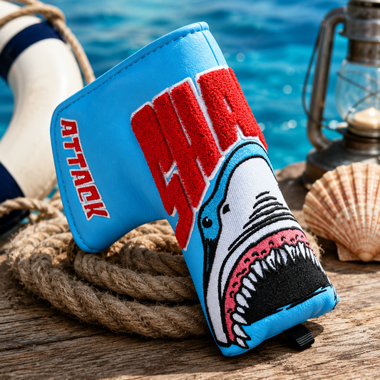 BLUE SHARKS PUTTER HEAD COVER - Funky HeadcoversBLUE SHARKS PUTTER HEAD COVERFunky HeadcoversFunky Headcovers6009834BLUE SHARKS PUTTER HEAD COVER