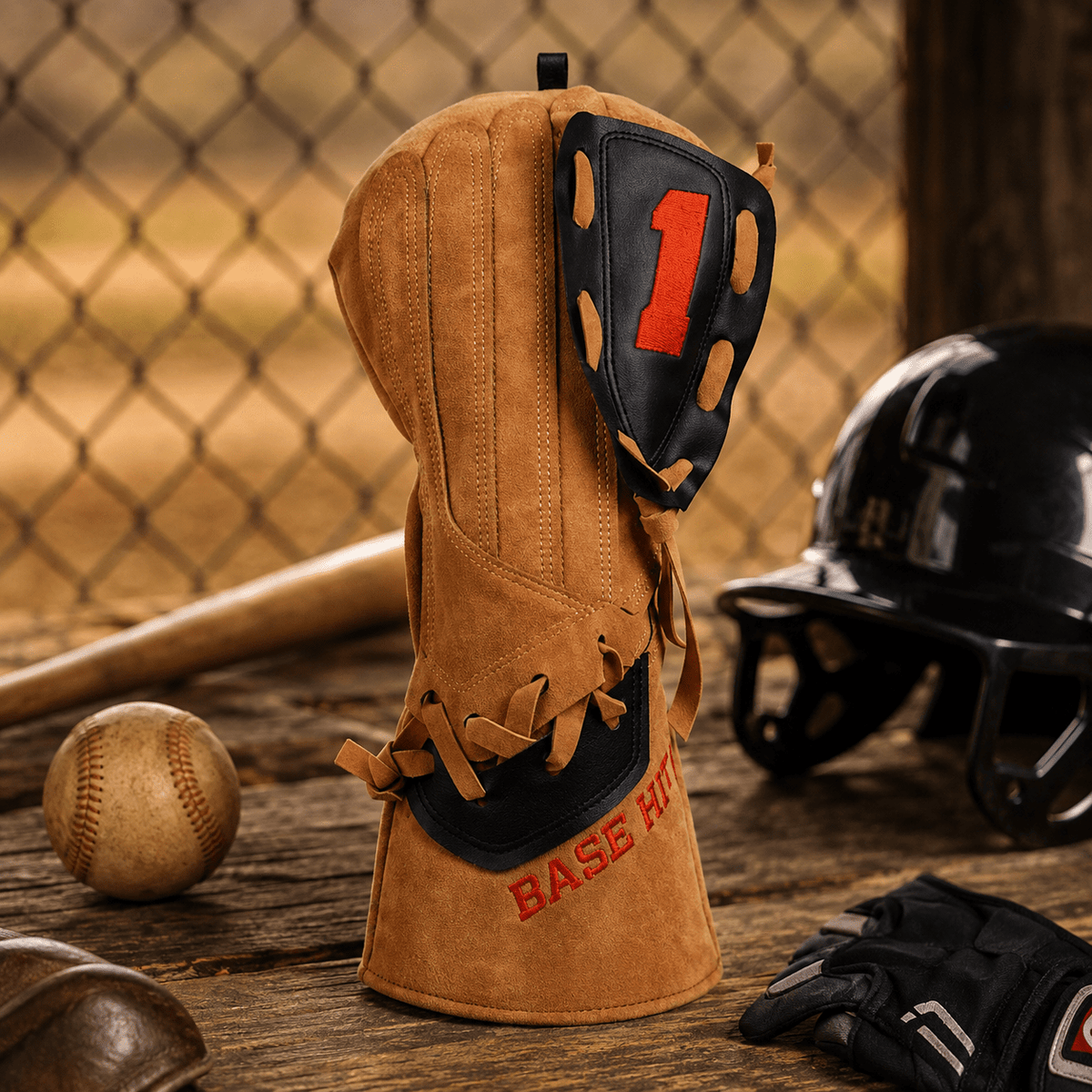 BROWN BASEBALL DRIVER HEAD COVER - Funky HeadcoversBROWN BASEBALL DRIVER HEAD COVERFunky HeadcoversFunky Headcovers6012234BROWN BASEBALL DRIVER HEAD COVER