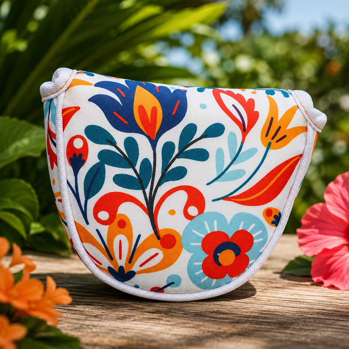 FLORAL MALLET PUTTER HEAD COVER FOR HEEL SHAFT PUTTERS - Funky HeadcoversFLORAL MALLET PUTTER HEAD COVER FOR HEEL SHAFT PUTTERSFunky HeadcoversFunky Headcovers6010667FLORAL MALLET PUTTER HEAD COVER FOR HEEL SHAFT PUTTERS