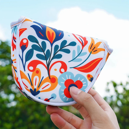 FLORAL MALLET PUTTER HEAD COVER FOR HEEL SHAFT PUTTERS - Funky HeadcoversFLORAL MALLET PUTTER HEAD COVER FOR HEEL SHAFT PUTTERSFunky HeadcoversFunky HeadcoversB6010667FLORAL MALLET PUTTER HEAD COVER FOR HEEL SHAFT PUTTERS