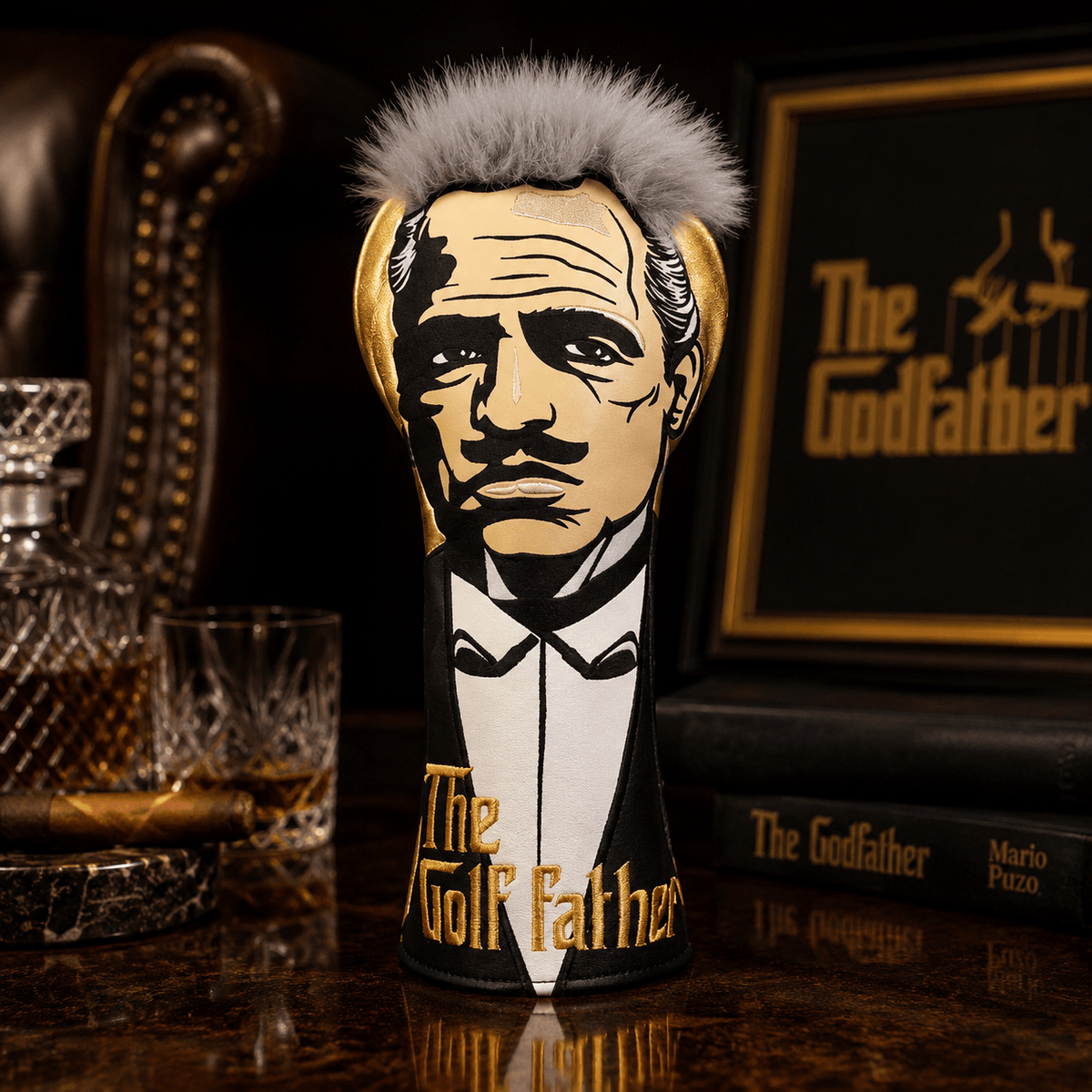 GOLDEN PU GODFATHER DRIVER HEAD COVER - Funky HeadcoversGOLDEN PU GODFATHER DRIVER HEAD COVERFunky HeadcoversFunky Headcovers6013284GOLDEN PU GODFATHER DRIVER HEAD COVER