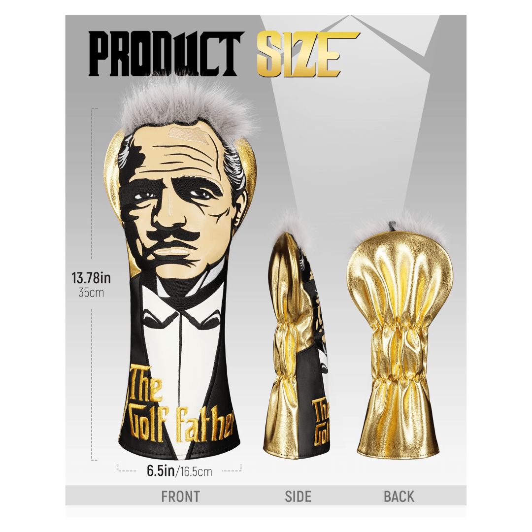 GOLDEN PU GODFATHER DRIVER HEAD COVER - Funky HeadcoversGOLDEN PU GODFATHER DRIVER HEAD COVERFunky HeadcoversFunky Headcovers6013284GOLDEN PU GODFATHER DRIVER HEAD COVER
