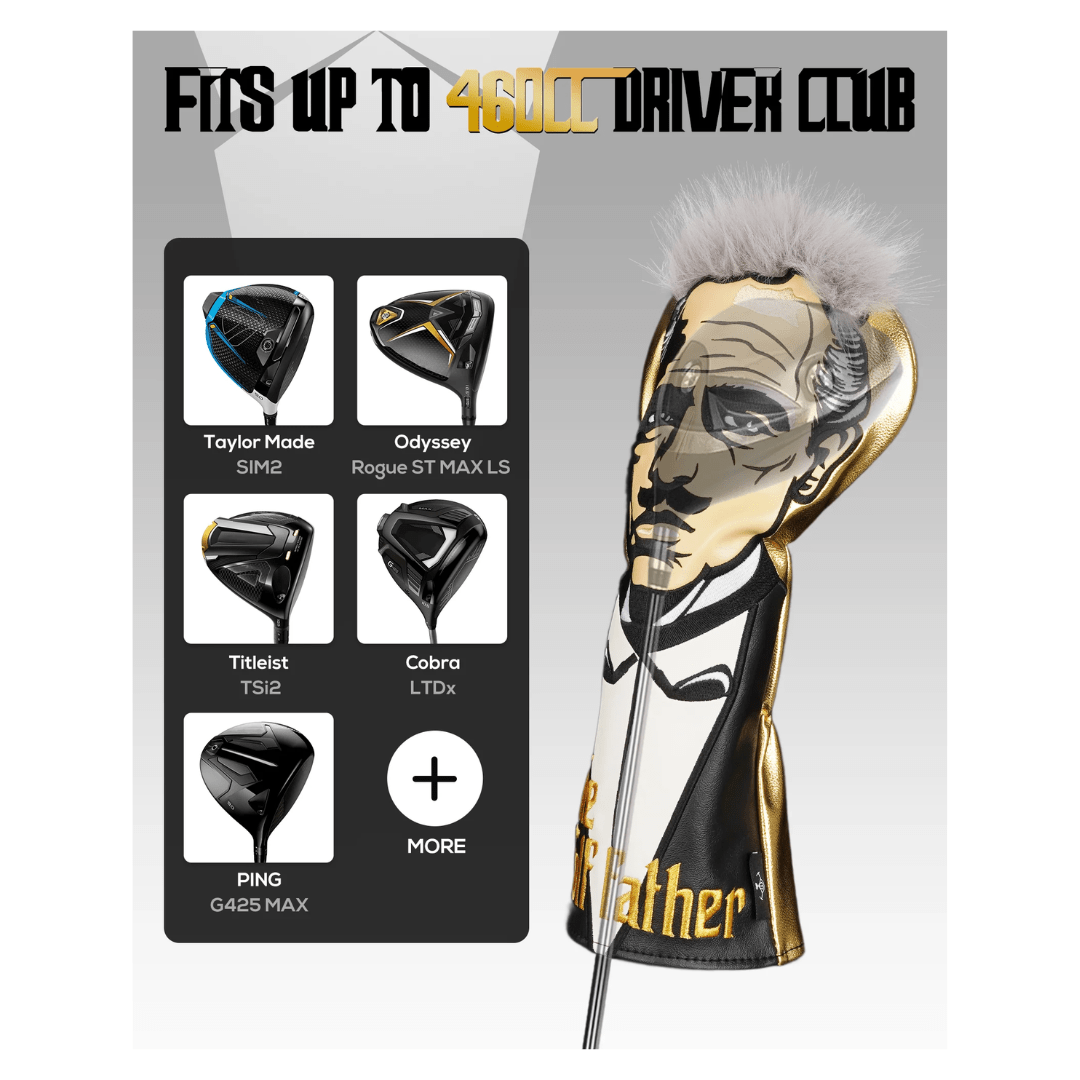 GOLDEN PU GODFATHER DRIVER HEAD COVER - Funky HeadcoversGOLDEN PU GODFATHER DRIVER HEAD COVERFunky HeadcoversFunky Headcovers6013284GOLDEN PU GODFATHER DRIVER HEAD COVER