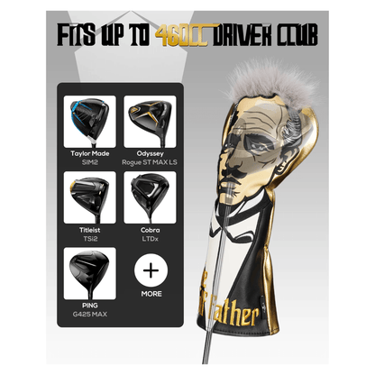 GOLDEN PU GODFATHER DRIVER HEAD COVER - Funky HeadcoversGOLDEN PU GODFATHER DRIVER HEAD COVERFunky HeadcoversFunky Headcovers6013284GOLDEN PU GODFATHER DRIVER HEAD COVER