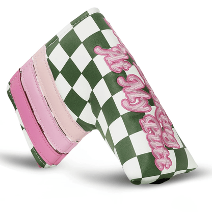 GREEN CHECKERED PRINTED AND PINK PATCH BLADE PUTTER HEAD COVER - Funky HeadcoversGREEN CHECKERED PRINTED AND PINK PATCH BLADE PUTTER HEAD COVERfunky-headcovers-store-build-klvj8Funky HeadcoversB6012549GREEN CHECKERED PRINTED AND PINK PATCH BLADE PUTTER HEAD COVER
