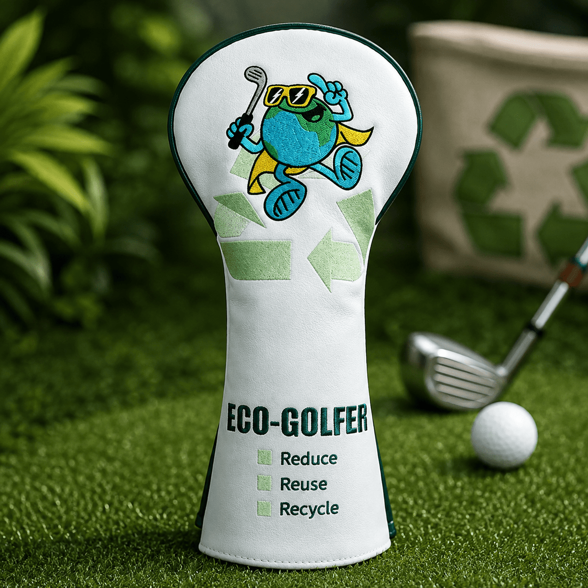 GREY ENVIRONMENTALIST DRIVER HEAD COVER HEAD COVER - Funky HeadcoversGREY ENVIRONMENTALIST DRIVER HEAD COVER HEAD COVERFunky HeadcoversFunky Headcovers6010618GREY ENVIRONMENTALIST DRIVER HEAD COVER HEAD COVER