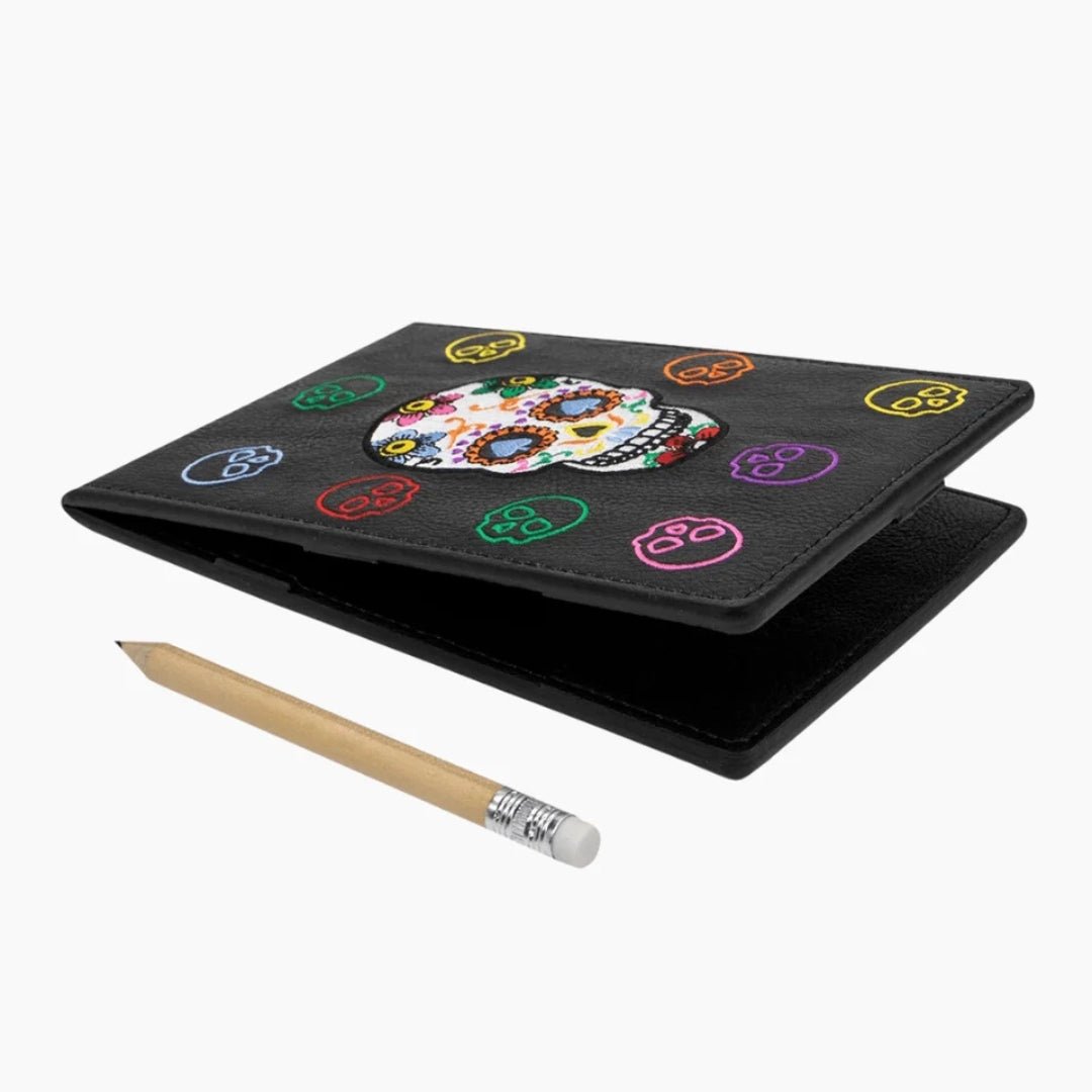 MULTICOLOURED SKULL SCORECARD HOLDER - Funky HeadcoversMULTICOLOURED SKULL SCORECARD HOLDERFunky HeadcoversFunky HeadcoversB6002648MULTICOLOURED SKULL SCORECARD HOLDER