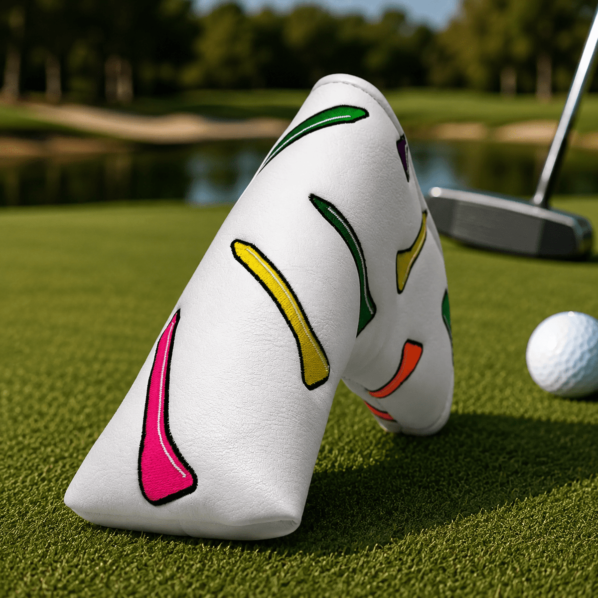 MULTICOLOURED TEES BLADE PUTTER COVER - Funky HeadcoversMULTICOLOURED TEES BLADE PUTTER COVERFunky HeadcoversFunky HeadcoversB6002194MULTICOLOURED TEES BLADE PUTTER COVER