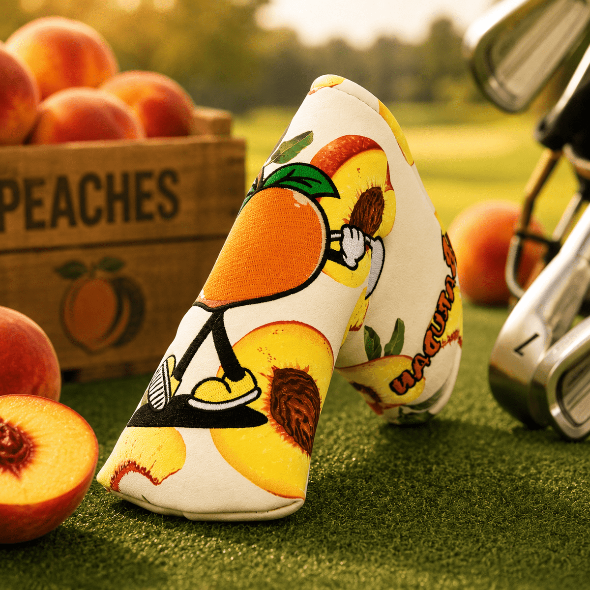 PEACH PERFECT BLADE PUTTER COVER - Funky HeadcoversPEACH PERFECT BLADE PUTTER COVERFunky HeadcoversFunky HeadcoversB6002909PEACH PERFECT BLADE PUTTER COVER