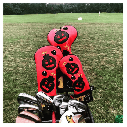 RED BLACK LEATHER ANGRY BOMBS GOLF HEADCOVERS - Funky HeadcoversRED BLACK LEATHER ANGRY BOMBS GOLF HEADCOVERSFunky HeadcoversFunky Headcovers6004300DRIVERRED BLACK LEATHER ANGRY BOMBS GOLF HEADCOVERS