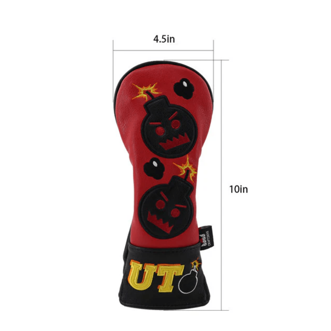 RED BLACK LEATHER ANGRY BOMBS GOLF HEADCOVERS - Funky HeadcoversRED BLACK LEATHER ANGRY BOMBS GOLF HEADCOVERSFunky HeadcoversFunky Headcovers6004300DRIVERRED BLACK LEATHER ANGRY BOMBS GOLF HEADCOVERS