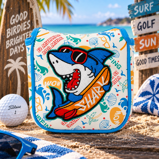 SUNGLASSES SHARK PRINT MALLET PUTTER HEADCOVER - Funky HeadcoversSUNGLASSES SHARK PRINT MALLET PUTTER HEADCOVERFunky HeadcoversFunky Headcovers6011271SUNGLASSES SHARK PRINT MALLET PUTTER HEADCOVER