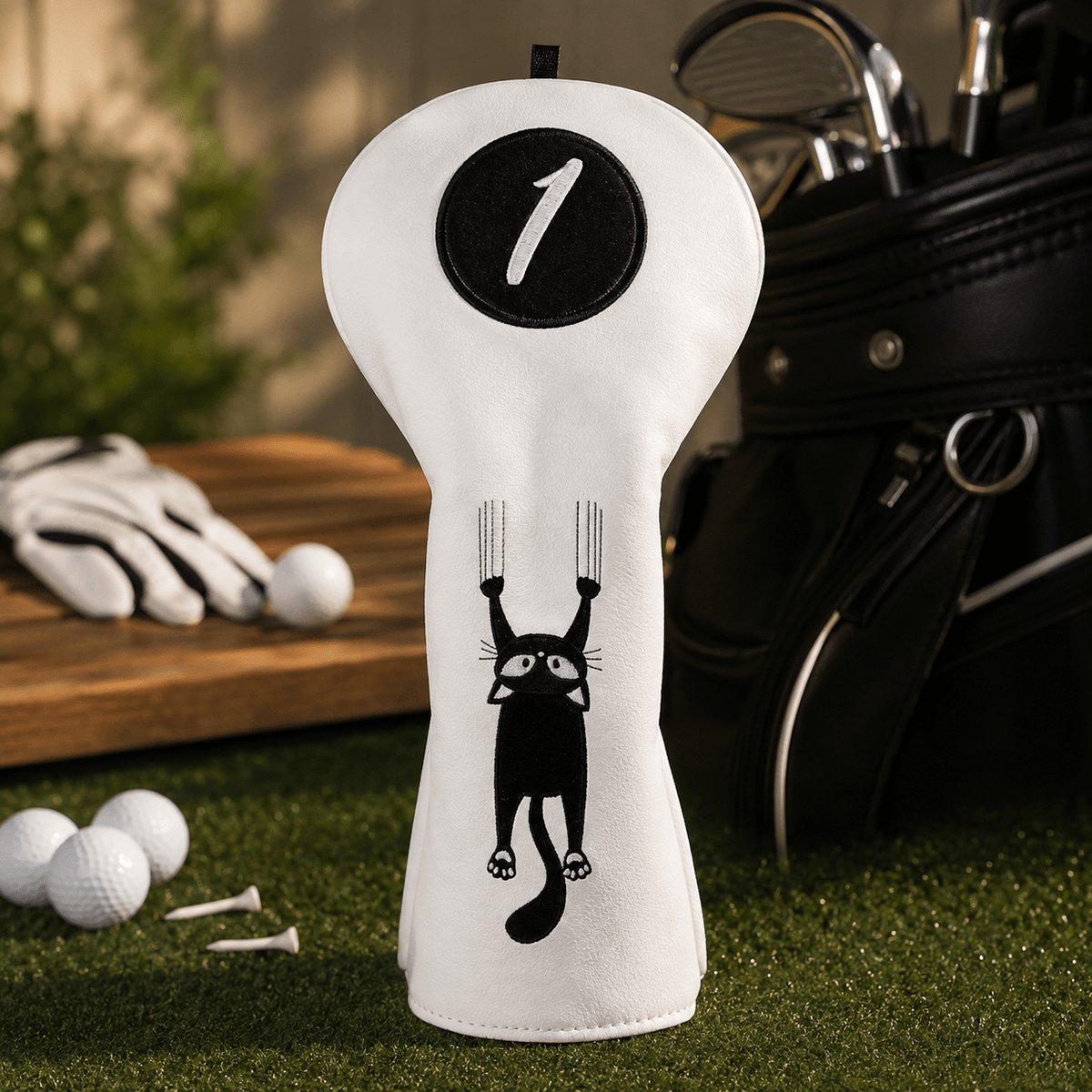 WHITE CAT ON THE WALL HEAD COVER - Funky HeadcoversWHITE CAT ON THE WALL HEAD COVERFunky HeadcoversFunky Headcovers6010918DRIVERWHITE CAT ON THE WALL HEAD COVER