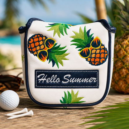 WHITE EYEGLASS & PINEAPPLE PUTTER HEAD COVER - Funky HeadcoversWHITE EYEGLASS & PINEAPPLE PUTTER HEAD COVERFunky HeadcoversFunky Headcovers6011461WHITE EYEGLASS & PINEAPPLE PUTTER HEAD COVER