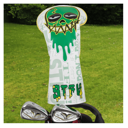 WHITE GREEN SKULL EMBROIDERED GOLF HEAD COVER SET WITH IRON SUCTION - Funky HeadcoversWHITE GREEN SKULL EMBROIDERED GOLF HEAD COVER SET WITH IRON SUCTIONFunky HeadcoversFunky Headcovers6010331DRIVERWHITE GREEN SKULL EMBROIDERED GOLF HEAD COVER SET WITH IRON SUCTION