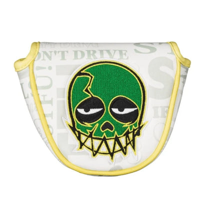 WHITE GREEN SKULL EMBROIDERED MALLET PUTTER HEADCOVER - Funky HeadcoversWHITE GREEN SKULL EMBROIDERED MALLET PUTTER HEADCOVERFunky HeadcoversFunky Headcovers6010939WHITE GREEN SKULL EMBROIDERED MALLET PUTTER HEADCOVER