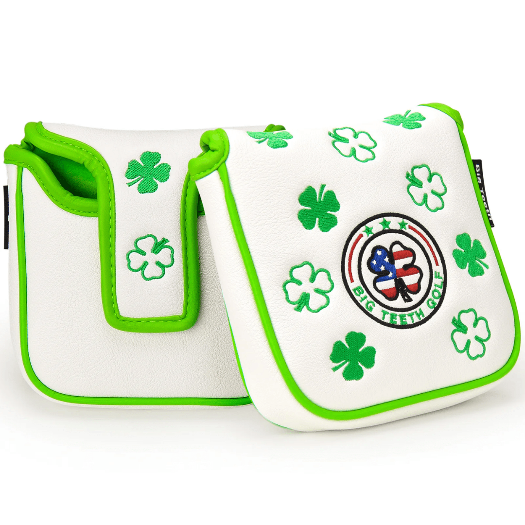WHITE LEATHER FOUR-LEAF CLOVER PUTTER GOLF HEADCOVER - Funky HeadcoversWHITE LEATHER FOUR-LEAF CLOVER PUTTER GOLF HEADCOVERFunky HeadcoversFunky HeadcoversB6004377WHITE LEATHER FOUR-LEAF CLOVER PUTTER GOLF HEADCOVER