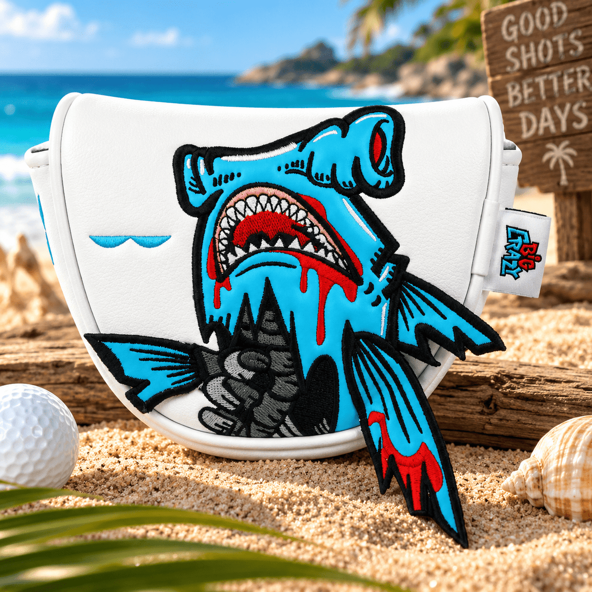 WHITE MONSTER FISH MALLET PUTTER HEADCOVER - Funky HeadcoversWHITE MONSTER FISH MALLET PUTTER HEADCOVERFunky HeadcoversFunky Headcovers6011004WHITE MONSTER FISH MALLET PUTTER HEADCOVER