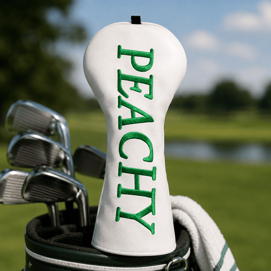 WHITE PEACHY DRIVER PUTTER HEAD COVER - Funky HeadcoversWHITE PEACHY DRIVER PUTTER HEAD COVERFunky HeadcoversFunky Headcovers6012227WHITE PEACHY DRIVER PUTTER HEAD COVER