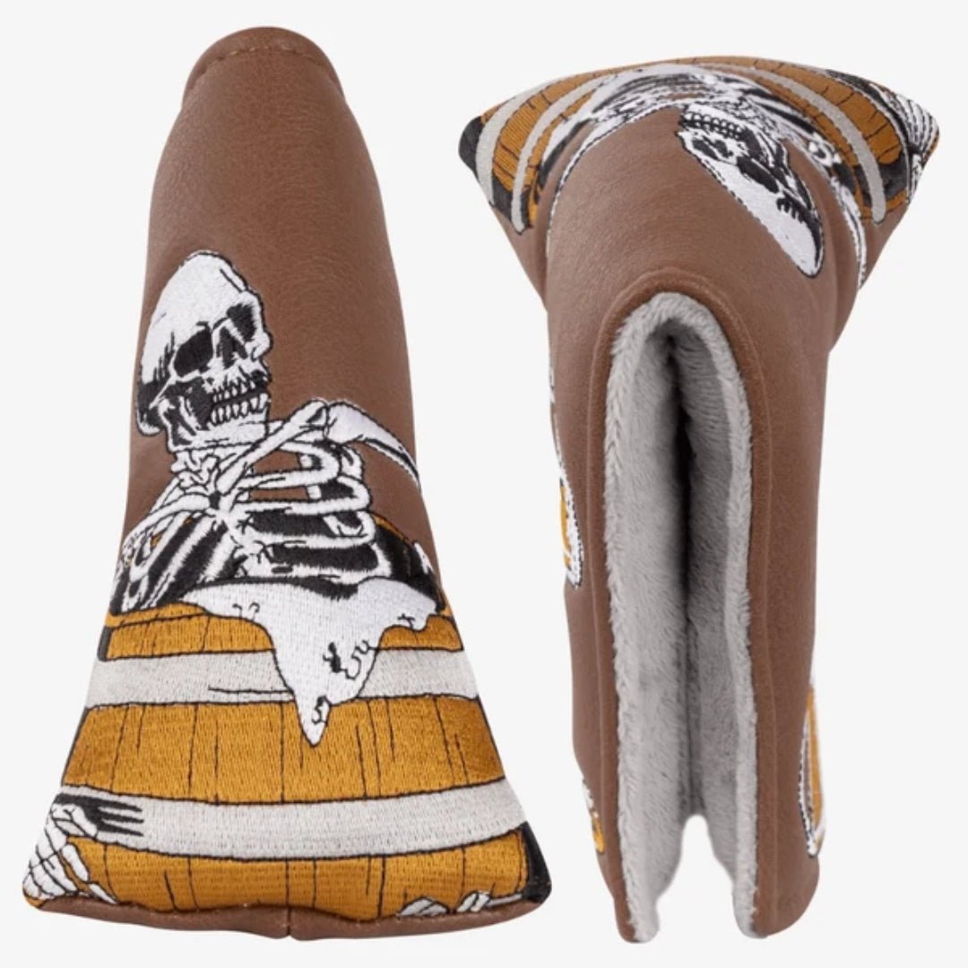 WINE BARREL SKULL BLADE PUTTER HEADCOVER - Funky HeadcoversWINE BARREL SKULL BLADE PUTTER HEADCOVERFunky HeadcoversFunky Headcovers6009762WINE BARREL SKULL BLADE PUTTER HEADCOVER