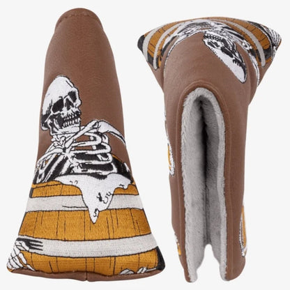 WINE BARREL SKULL BLADE PUTTER HEADCOVER - Funky HeadcoversWINE BARREL SKULL BLADE PUTTER HEADCOVERFunky HeadcoversFunky Headcovers6009762WINE BARREL SKULL BLADE PUTTER HEADCOVER